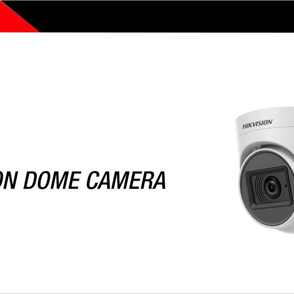 تصویر دوربین مداربسته دام با طراحی گنبدی نصب‌شده روی سقف 